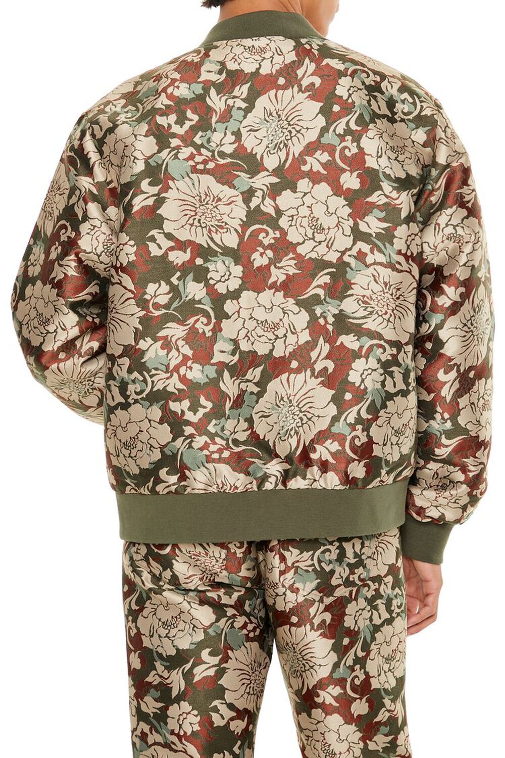 Chaqueta Bomber Floral Jacquard 