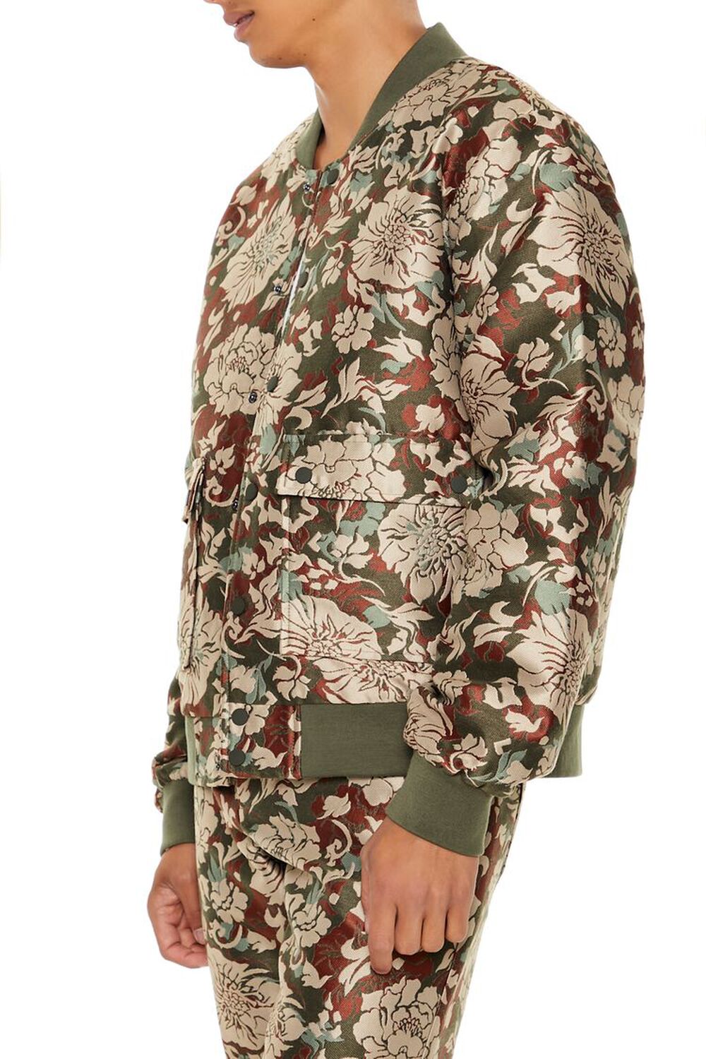 Chaqueta Bomber Floral Jacquard 