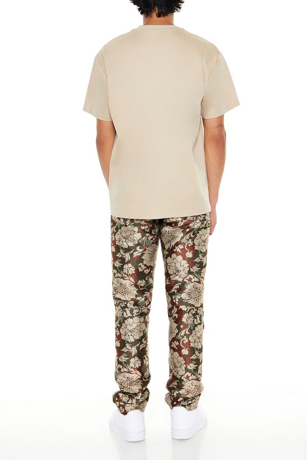 Pantalones Ajustados Con Corte Floral Jacquard