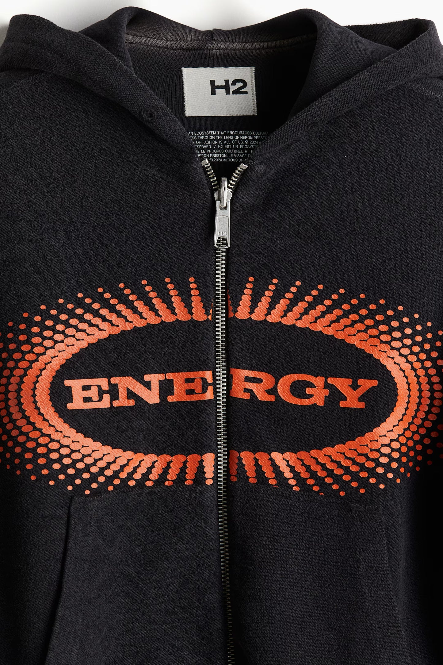 REVERSIBLE HOODED JACKET - BLACK/ENERGY