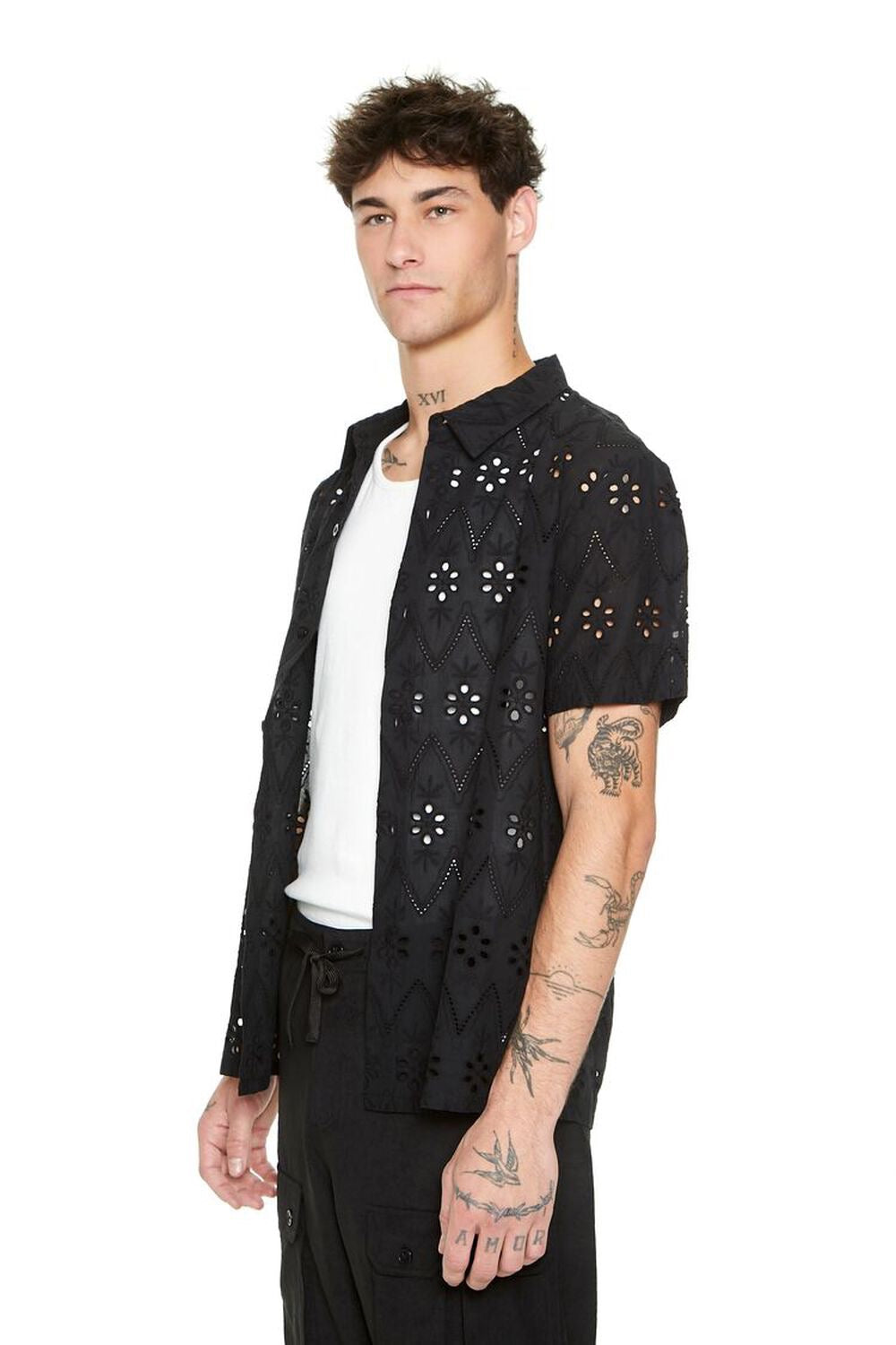 Floral Eyelet Shirt